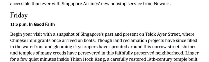The New York Times: 36 Hours in Singapore - thumbnail